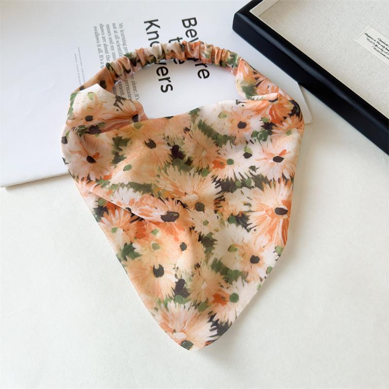 Assorted Floral Print Bandana Headband Elastic Back Hair Scarf Bohemian Style Headwrap Colorful Summer Hair Decor For Women
