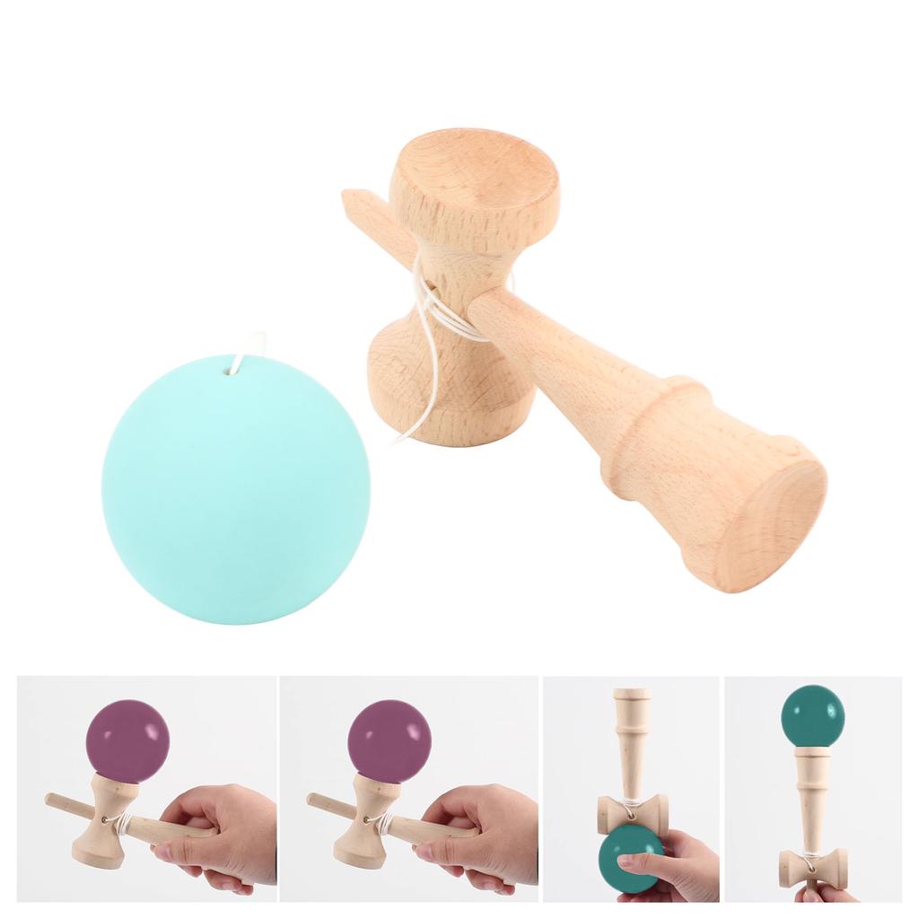 Kendama Wooden Kendama Toy Portable Kendama Improves Hand Eye Coordination with String for Indoor and Outdoor