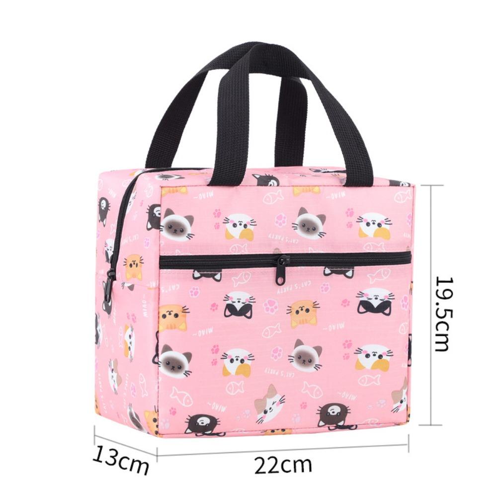 Cute Leakproof Lunch Bag Insulated Large Capacity Cooler Lunch Bag Reusable Thickened Insulated Lunch Box Students