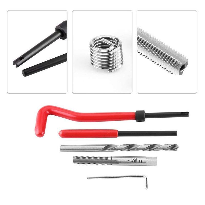 15-30Pcs Metric Thread Repair Insert Kit M5 M6 M8 M10 M12 M14 Helicoil Car Pro Coil Tool M14 * 1.5 Thread Repair Insert Kit