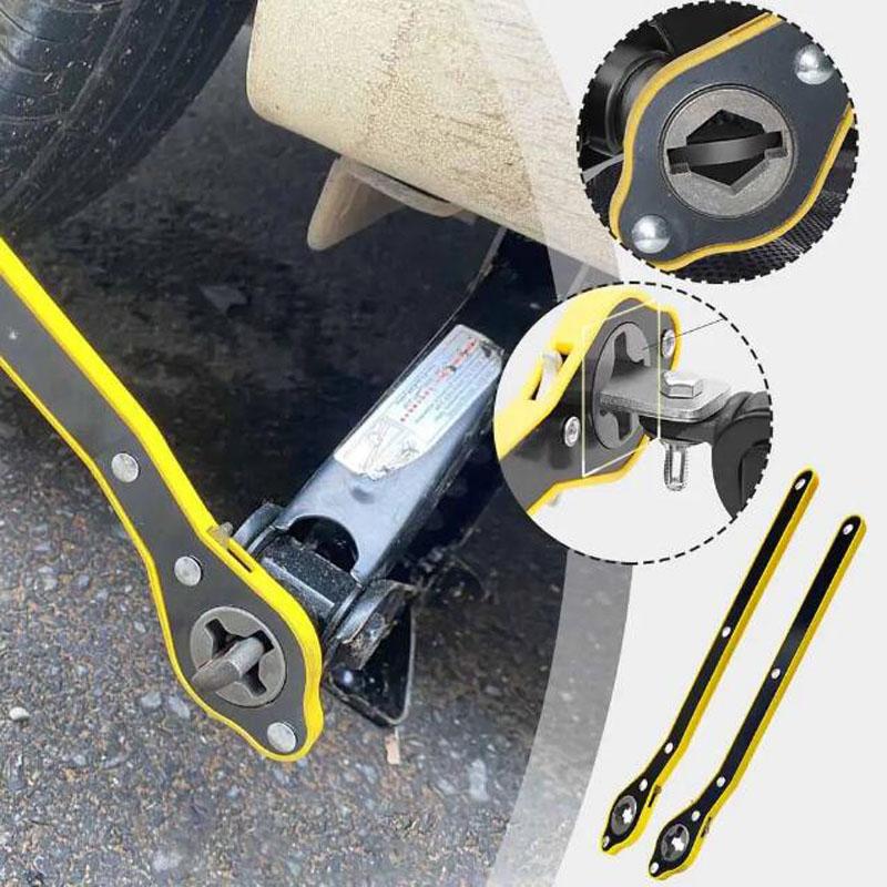 Car Mounted Small Car Universal Crank Handle Accessories with CAR Tools Car Jack Handle Lever Labor-saving Wrench Tool