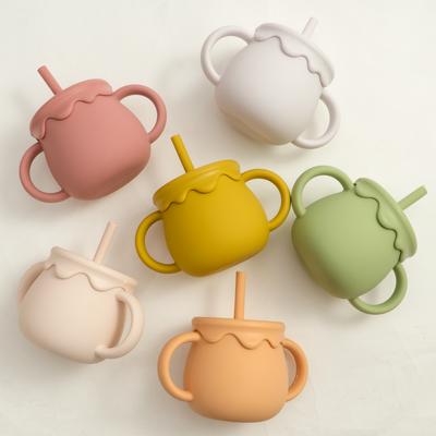 Baby Feeding Cups Portable Drinkware Sippy Cup Solid Food Container Snack Cup Toddlers Learning Cups Newborn Supplies