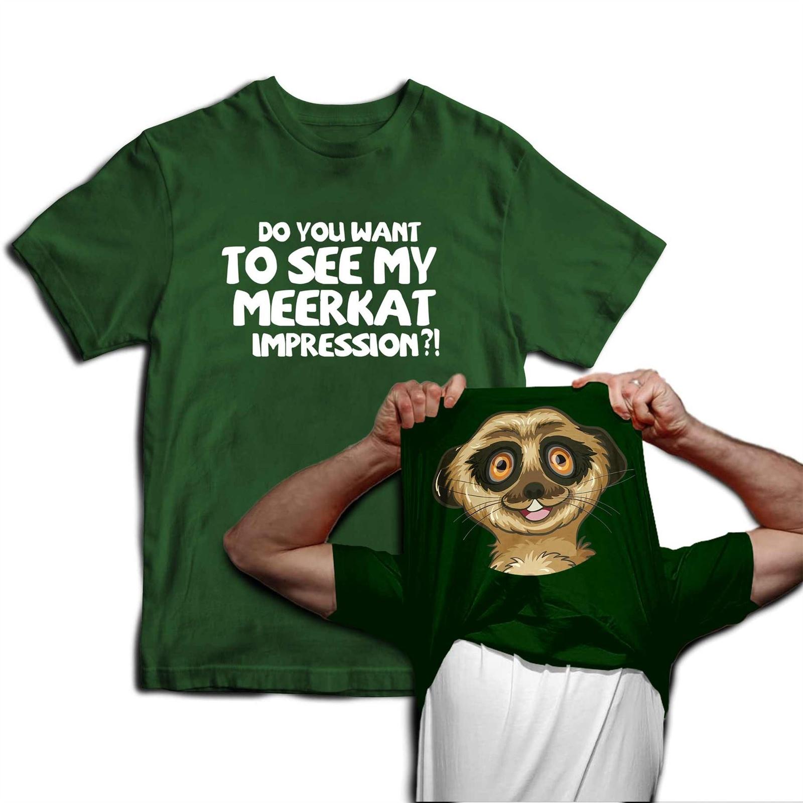 Do You Want To See My Meerkat Impression? Flip Mens T-Shirt Mens Womens Tees Top Cute Funny Animal 3XL