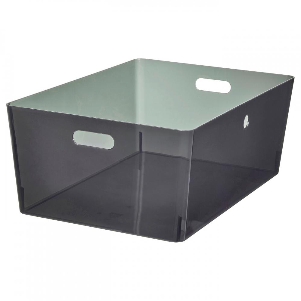 

Ящик для печенья IKEA KUGGIS прозрачный черный 37x54x21 см