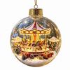 Sleigh Reindeer Lighted Christmas Ball Ornament Acrylic Santa Snowman Deer Pendant  Family Holiday