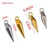 10PCS Stainless Steel Cone Bullet Choker Charms Spike Beads Pendants for Women Man Hoop Earring Necklace Jewelry Making Supplies