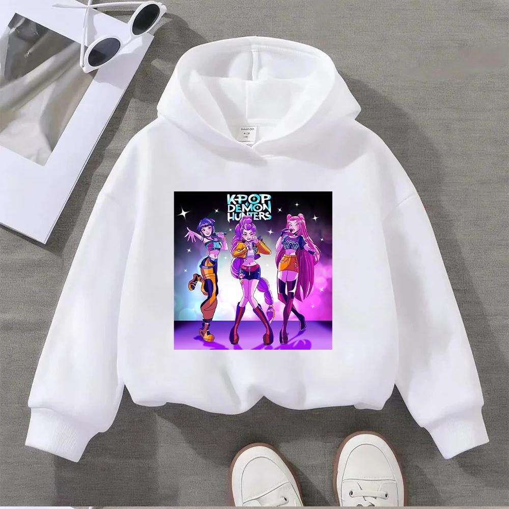 Kpop Lovci démonů Dívčí Módní Kreslený Potisk Ležérní Teplá Pohodlná Podzimní Zimní Mikina