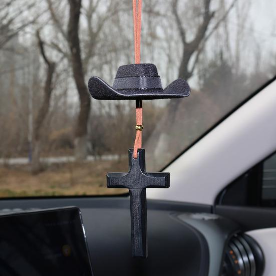 Cowboy Hat Car Pendant Charm Country Car Hanging Decor Rear