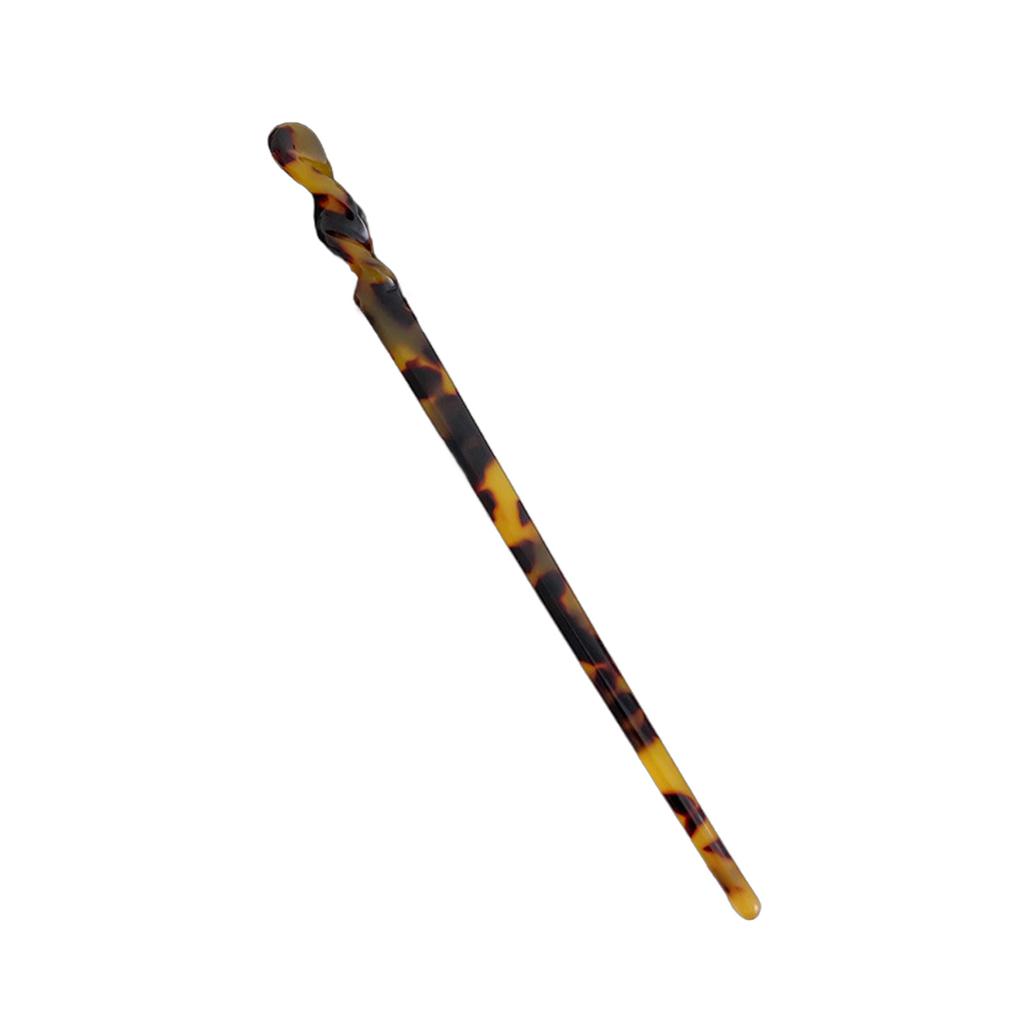 Vintage Hair Sticks Acetate Marble Style Bun Pins Hair Decoration Styling Accessories for Women's Thick Long Hairstyles