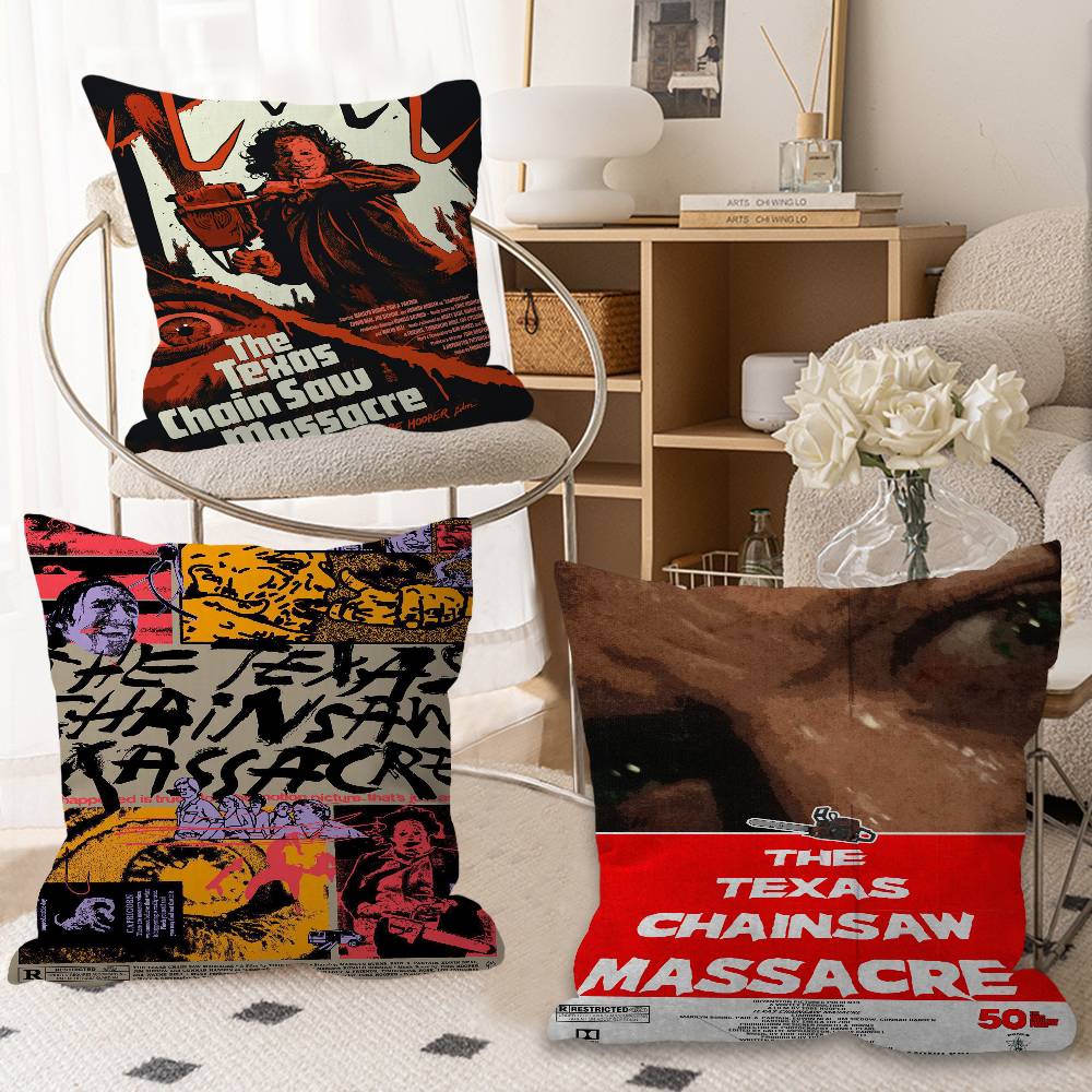 Movie T-Texas C-Chainsaw M-Massacre Pillow Cushion Cover Pillowcase Living Room Sofa Home Decor Customized