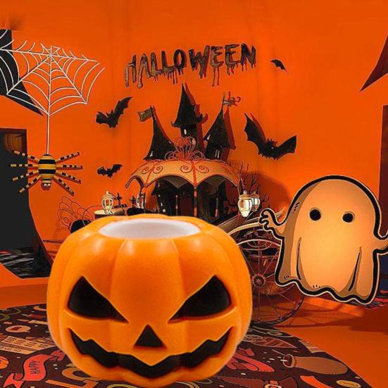 Creepy Pumpkin Pinch Toy 12Pcs Pop-up Ghost Squeeze Toy Stress Relief Head Sensory Halloween Toys Fidget for Party Favors Set
