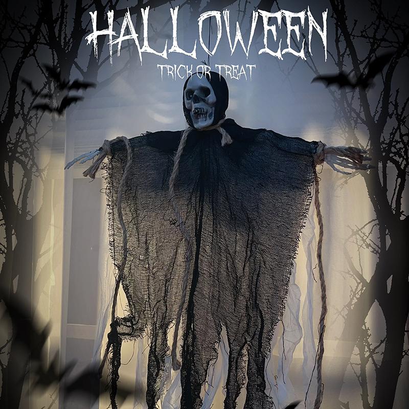 Day Of The Dead Halloween Decoraitons Outside  Hallowen Party Decoration Hanging Flags Ghost Skeleton Household Decoration Día De Muertos