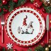 Christmas Dwarf Bone China Deep Plate