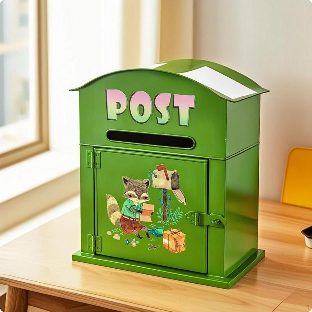 Mailbox with Lock Lockable Wall Metal Mail Drop Box for Homeowners, Home Entrance, Apartment