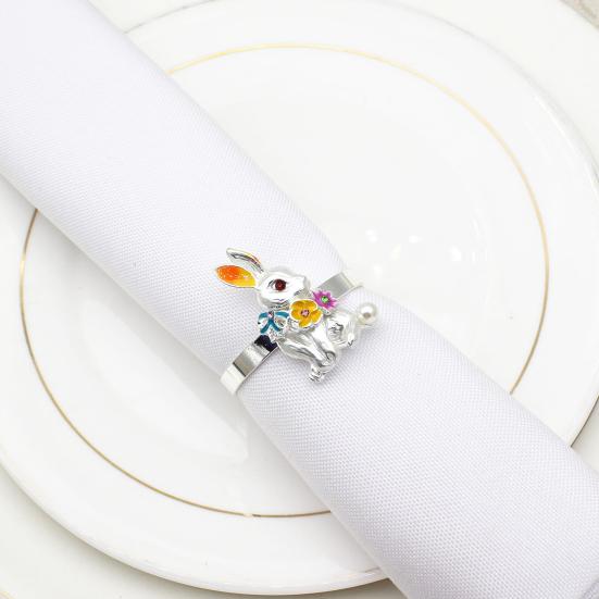 Serviette Ring Attractive Long Lasting Reusable Easter Rabbit Napkin Towel Home Supplies