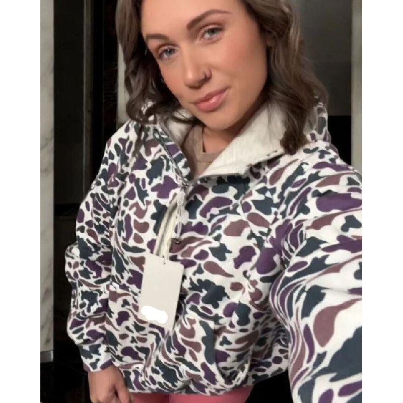 

2025 Autumn New Women s Cross-Border Yama Western Leopard Print Printed Hoodie Fall and Winter Hunting Sweater Outwear Hoodie Purple XL