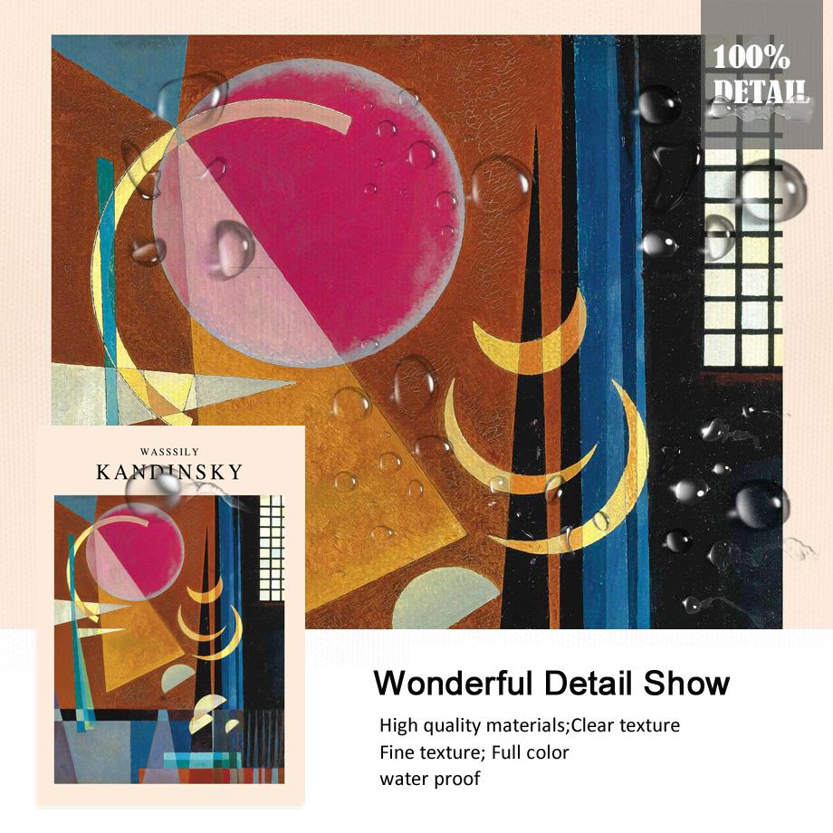 Farbe Wild Abstrakte Poster Geometrie Kandinsky Retro Kunstdruck Leinwand Nordic Wohnzimmer Hotel Dekoration Bild