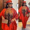 Plus Size African Ethnic Style Long Robe Dress with Headscarf