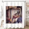 Vintage Farmhouse Bathroom Shower Curtain Rustic Kitchen Decor Farm Life Scenic Print Waterproof Fabric Washable Wall Hanging