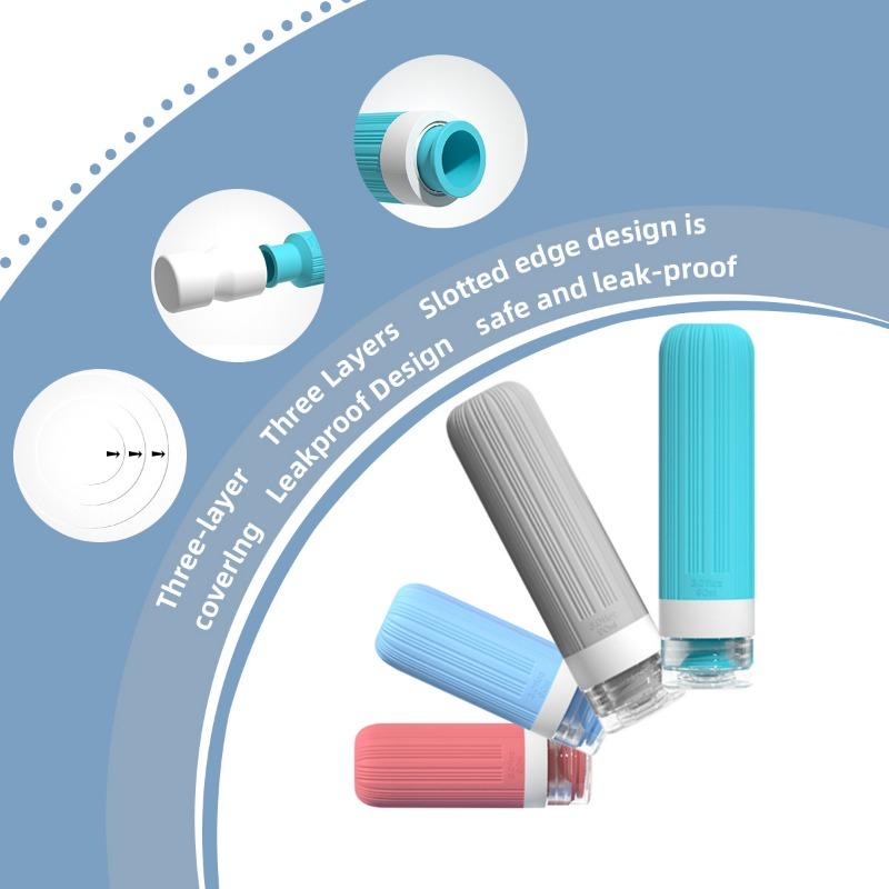 60/90ML New Silicone Dispensing Bottle Set Portable Shampoo and Body Wash Storage Bottle Outdoor Travel Distribution Bottle