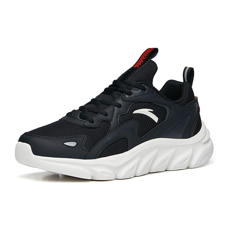 Anta Thick Sole Comfortable Sports Casual Shoes Men Sneakers Black White 912245522-4