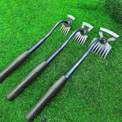 2 In 1 Manual Weed Remover Tool Grass Rooting Loose Soil Hand Weeding Removal Puller V Fork Garden Shovel Gardening Tool
