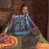 Coperta Nordic da Lancio in Pelliccia di Halloween Estetica Matrimoniale Singola Queen Size Telo da Picnic Comfort Seduta Copertura Morbida Decorazione per la Casa