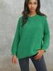Women's Plus Size Chunky Knit Roll Neck Sweater - Solid Color Loose Pullover for Autumn/Winter