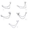 3 Pcs Magnetic Clothing Clips with Chain Sweet Bows Magnetic Buckles Removable Magnetic Pins Heart Pants Clips