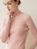 Seamless Pure Cashmere High Neck Women's Slimming Knit Sweater