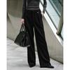 GIOVANNI VALENTINO Women's Spring Autumn Knit Straight-Leg Casual Pants