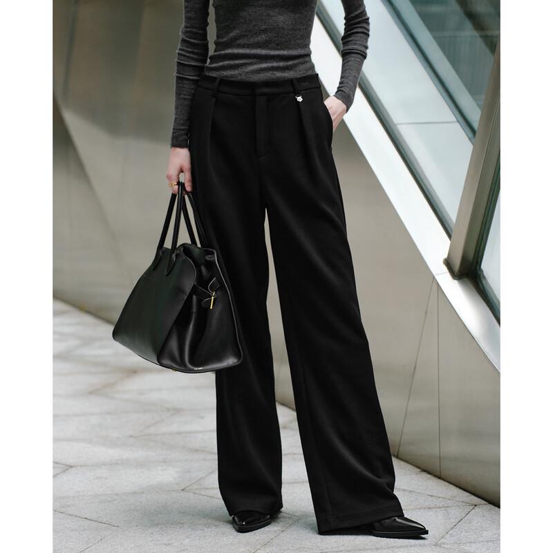 GIOVANNI VALENTINO Women's Spring Autumn Knit Straight-Leg Casual Pants