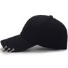 ZHENYUEQI Unisex Trendy Plain Baseball Cap with Rings