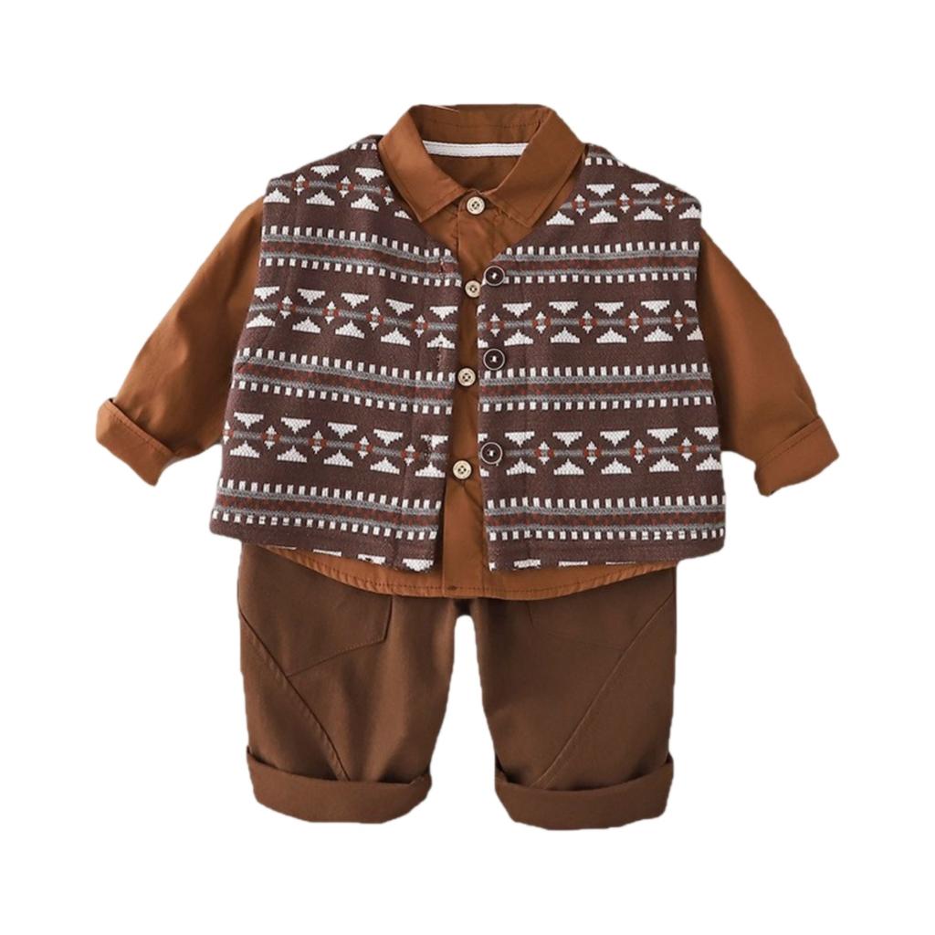 Kids Casual Long-Sleeve Set, Comfortable Daily Wear Outfits