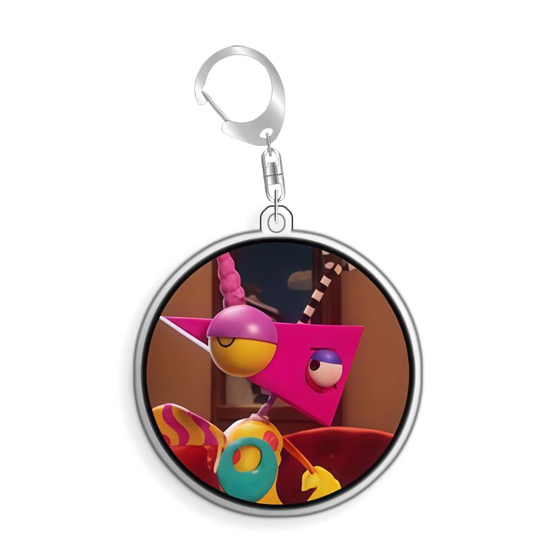 For The Amazing Digital Circus Pomni Zooble Gangle Kinger Ragatha Acrylic Selfmade Cute Cartoon Anime Keychain Pendant Toy Gift