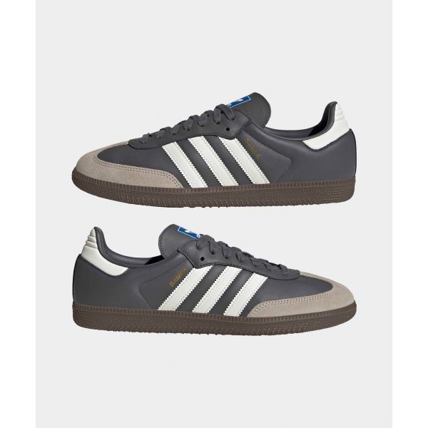 adidas Samba OG Gris Core Blanc Gomme Baskets Unisexe Gris-Cinq JR0913