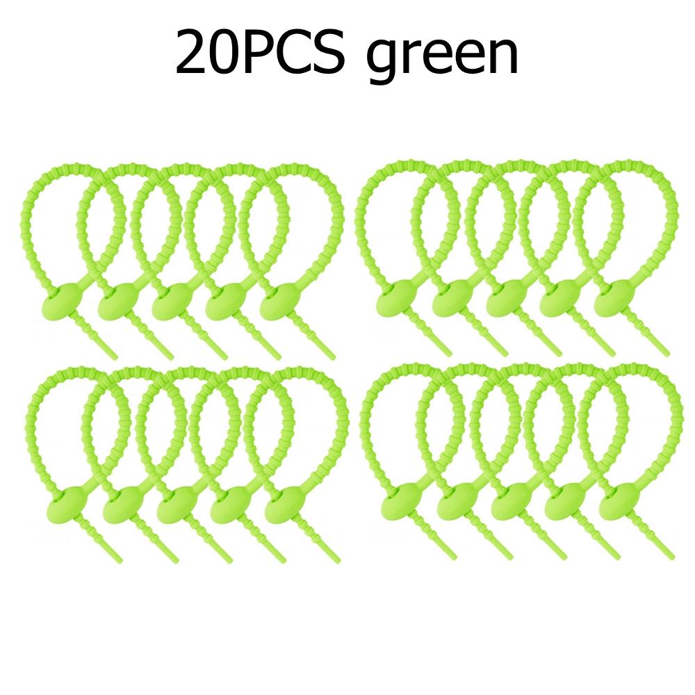10/20/50pcs 18cm Silicone Reusable Bag Ties Twist Wire Fasten Cable Zip Tie Headset Data Lines Wire DIY Universal Magic Tie