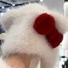 Sfhallokitty Bow Hat Warm Plush Autumn And Winter Student Girl Kitty Cat