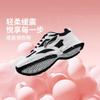 Li Ning Fabric Cushioning Slip Resistant Abrasion Resistant Breathable Low Top Running Shoes Women's White Black ARSU068-5
