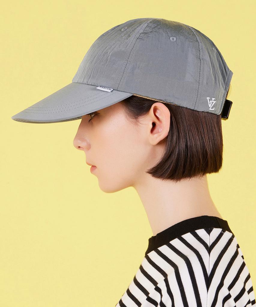 Bajal Nylon Ordinary Oversized Ball Cap Gray