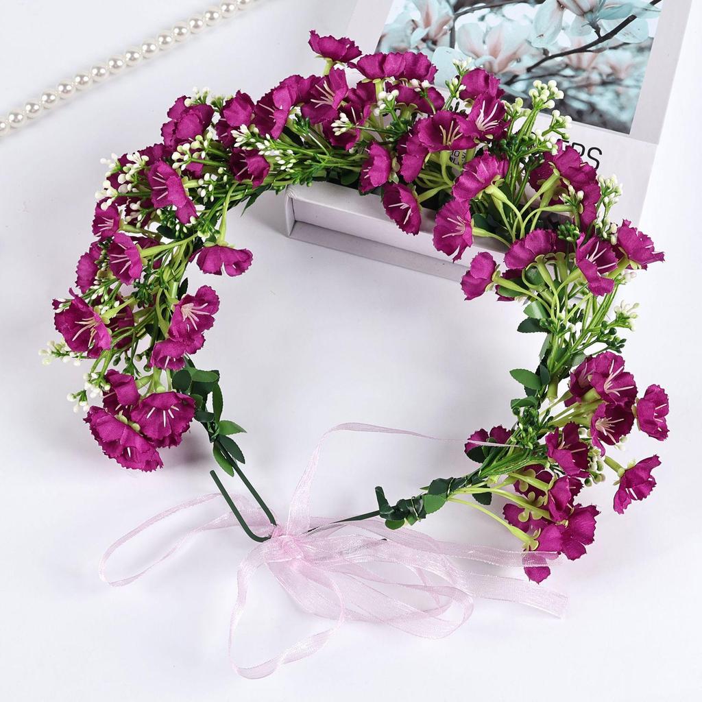 Korean Mori Girl Rattan Flower Headband - Bridal & Children’s Stage Performance Wreath