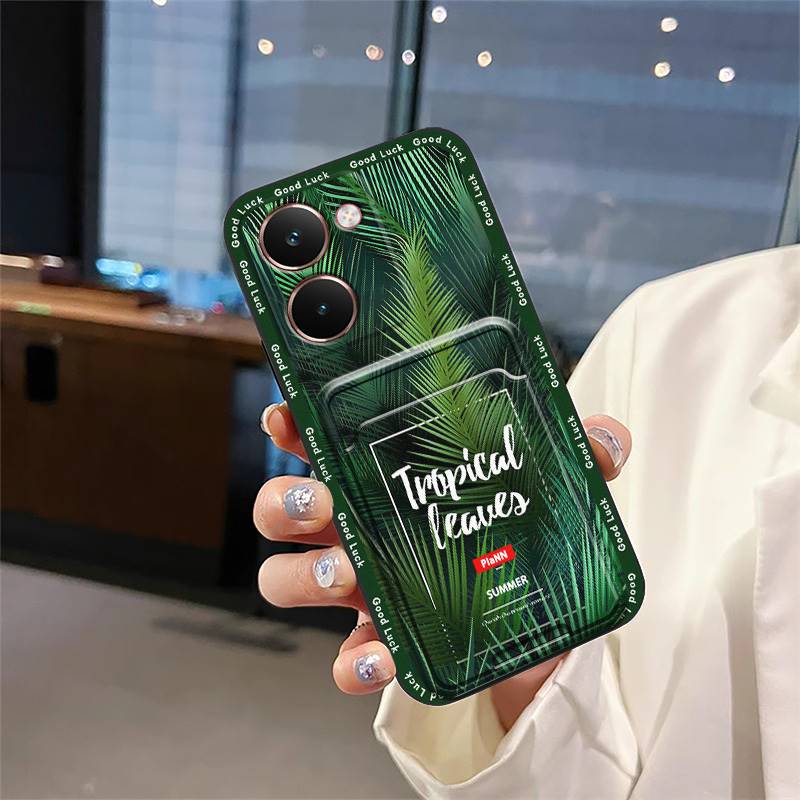 Cute Shockproof Phone Case For Realme P3 Ultra 5G TPU Fashion Design Card Slot Protective Silicone Card Bag Graffiti