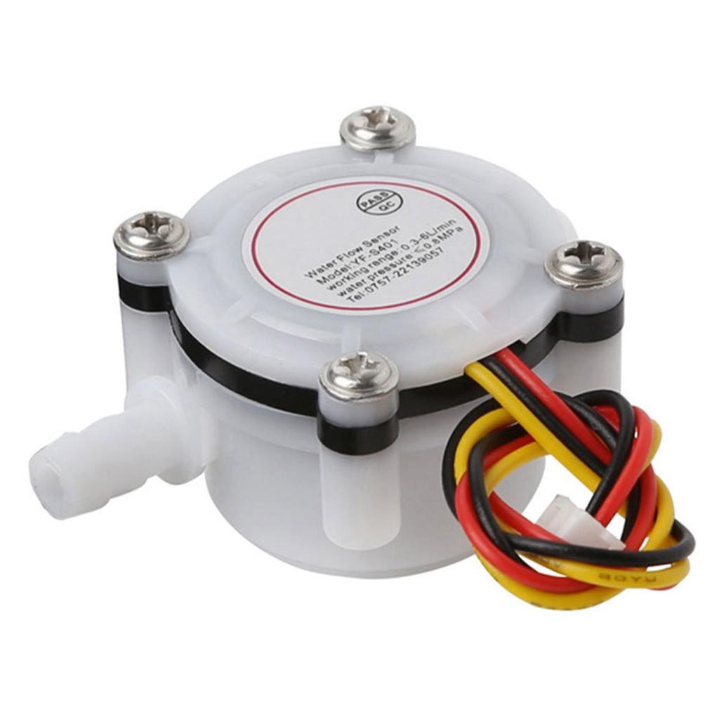 Water Flow Sensor Food-Grade Switch Hall Effect Flowmeter Fluid Meter Counter Connect Hosepipe 0.1-6L/min Easy Installs