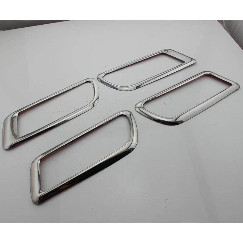 

Для Ford Focus 2 Mk2 2009-2012 внутренняя дверная ручка из нержавеющей стали, круглая отделка, хромированная наклейка с блестками 4ps silver