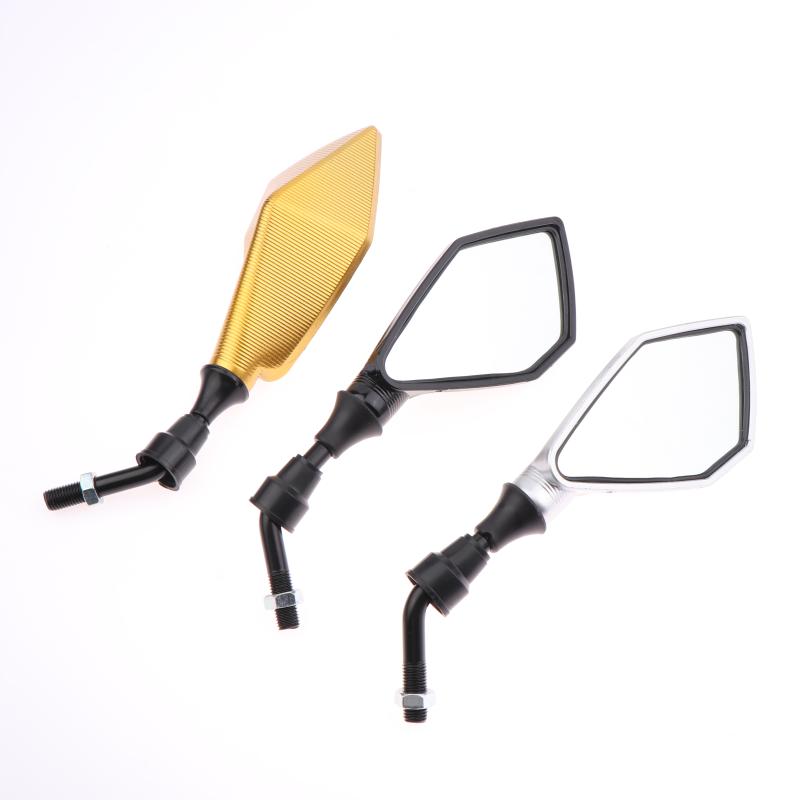 1 Pair Wide Angle Adjustable Bicycle Bike Handlebar Side Flexible Rear View Mirror 10Mm Motorcycle Rearview Mirrors