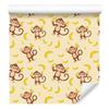 Monkey Wallpaper Cream and Orange for Living Room and Bedroom 50x1000