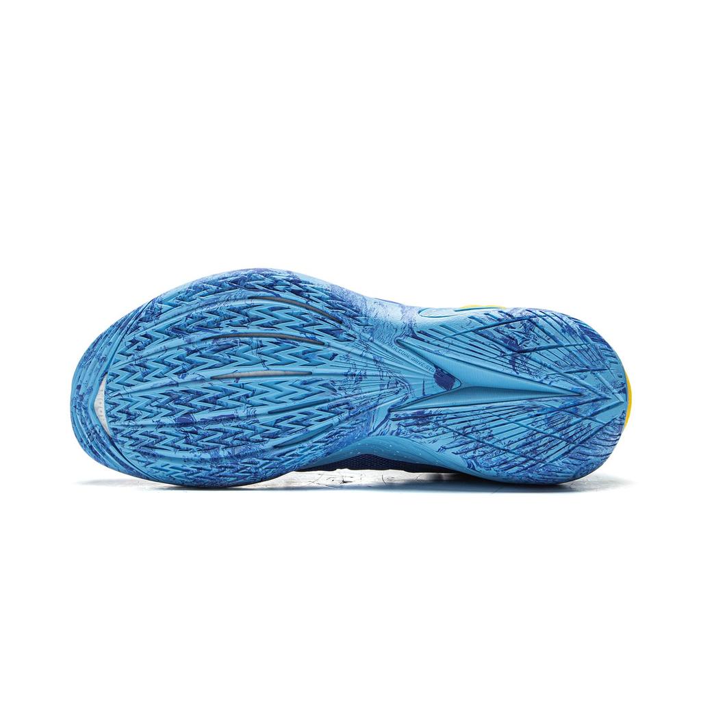Li Ning Buckets Dämpfung Rutschfest Atmungsaktiv Niedrig geschnittene Basketballschuhe Herren Blau ABAV051-10