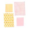 Five-piece Set Dollhouse Miniature Bed Bed Sheet 20cm Plush Doll Bedding  Role Play Toys