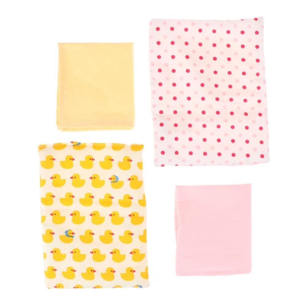 Fünfteiliges Set Puppenhaus Miniatur Bett Bettlaken 20cm Plüschpuppe Bettwäsche Rollenspielzeug