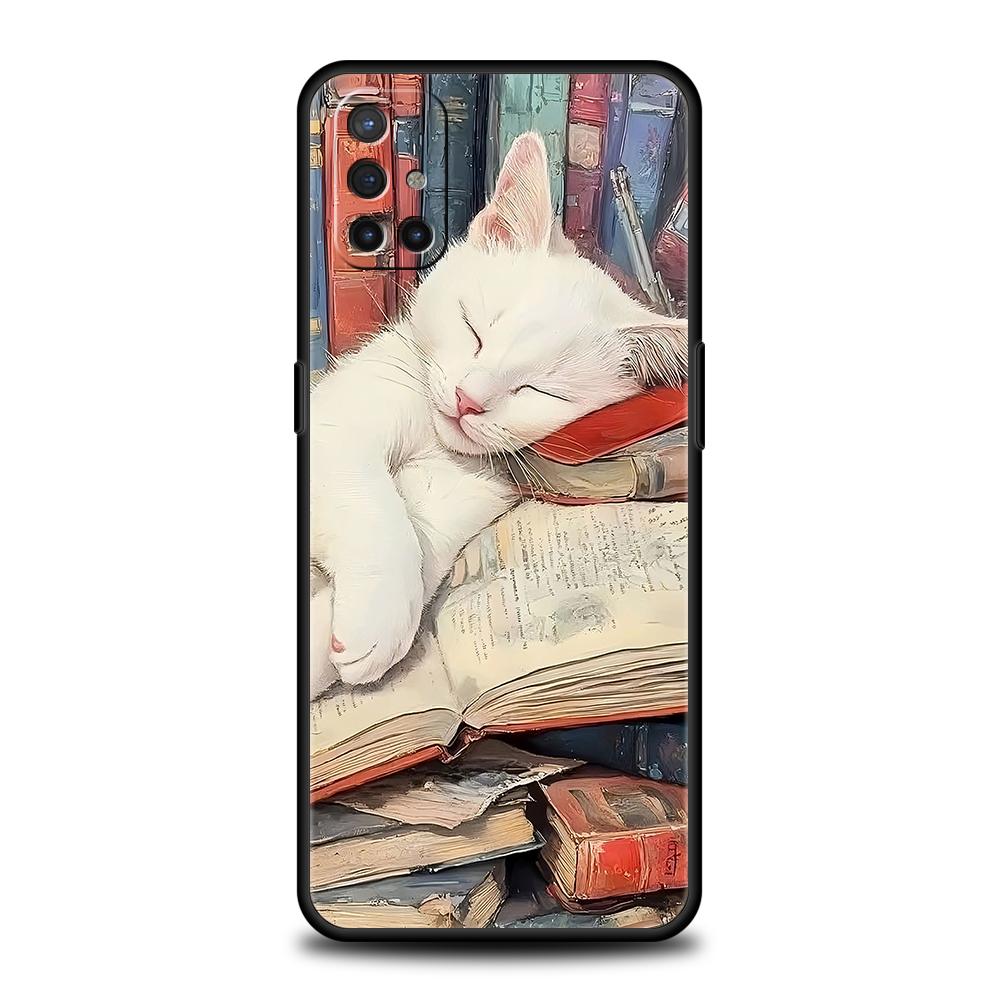 Phone Case For Oneplus 13R 12R 13 12 10T 10R Nord N100 N200 N10 10 9 9R 9RT CE 2 Z Pro 5G Soft TPU Cover Cartoon Cat Fundas Bags